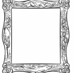 Fancy Picture Frame Coloring Page