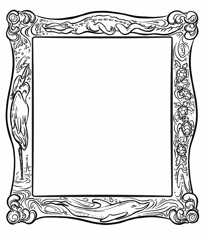 Fancy Picture Frame Coloring Page