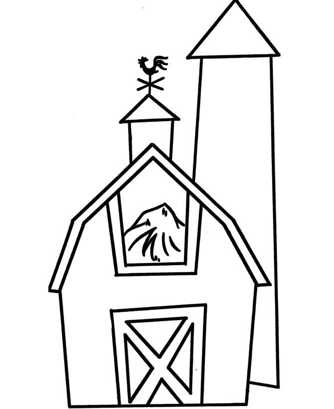 Farm Barn Coloring Page