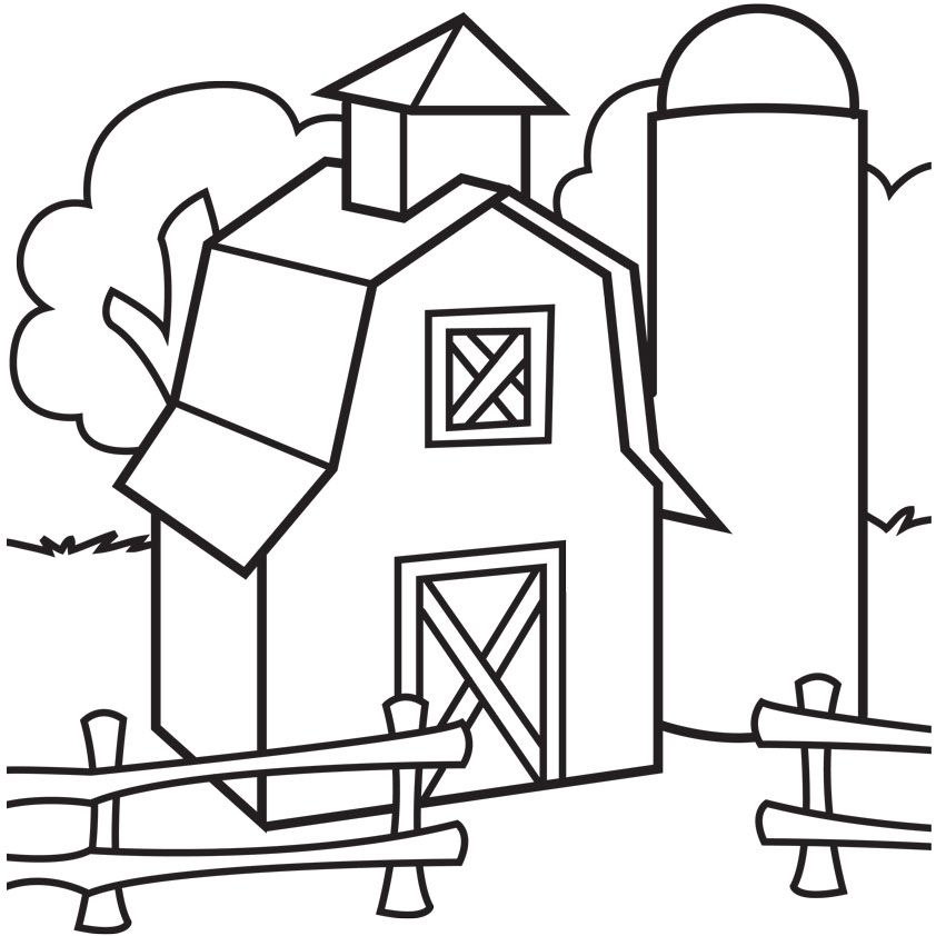 Farm Barn Coloring Pages