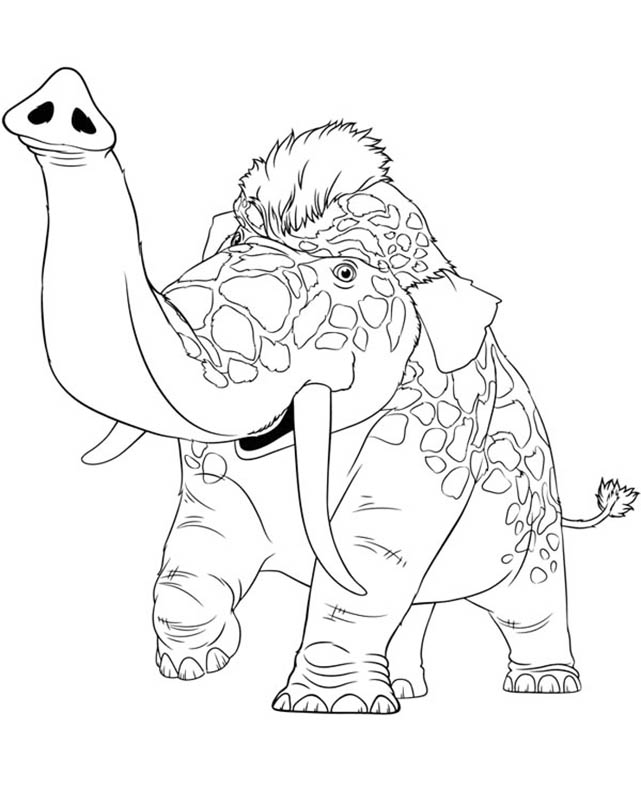 Girelephant Croods Coloring Page