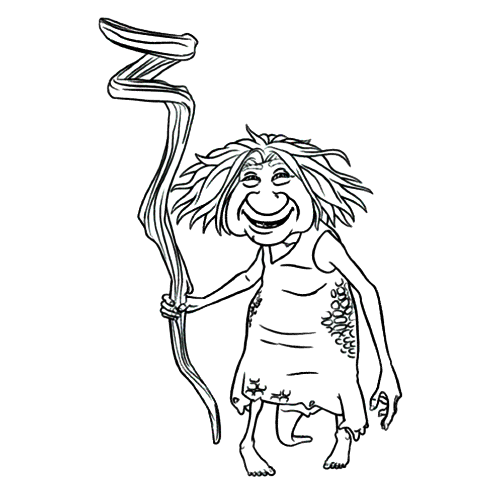 Gran Croods Coloring Page