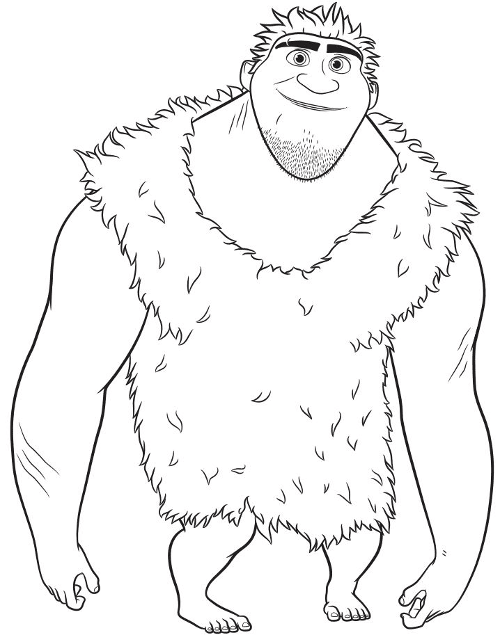 Grug Croods Coloring Page
