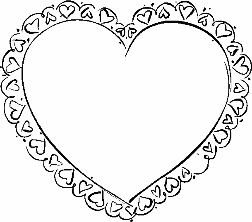 Heart Frame Printable Sheet