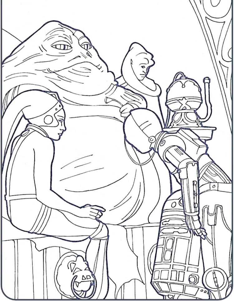 Jabba The Hutt Coloring Pages