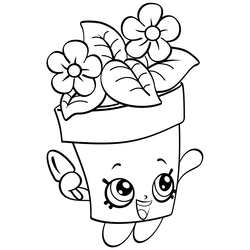 Shopkins Plant Coloring Page