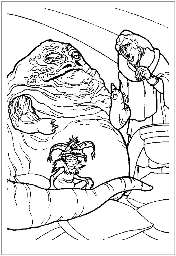 Star Wars Jabba The Hutt Coloring Pages