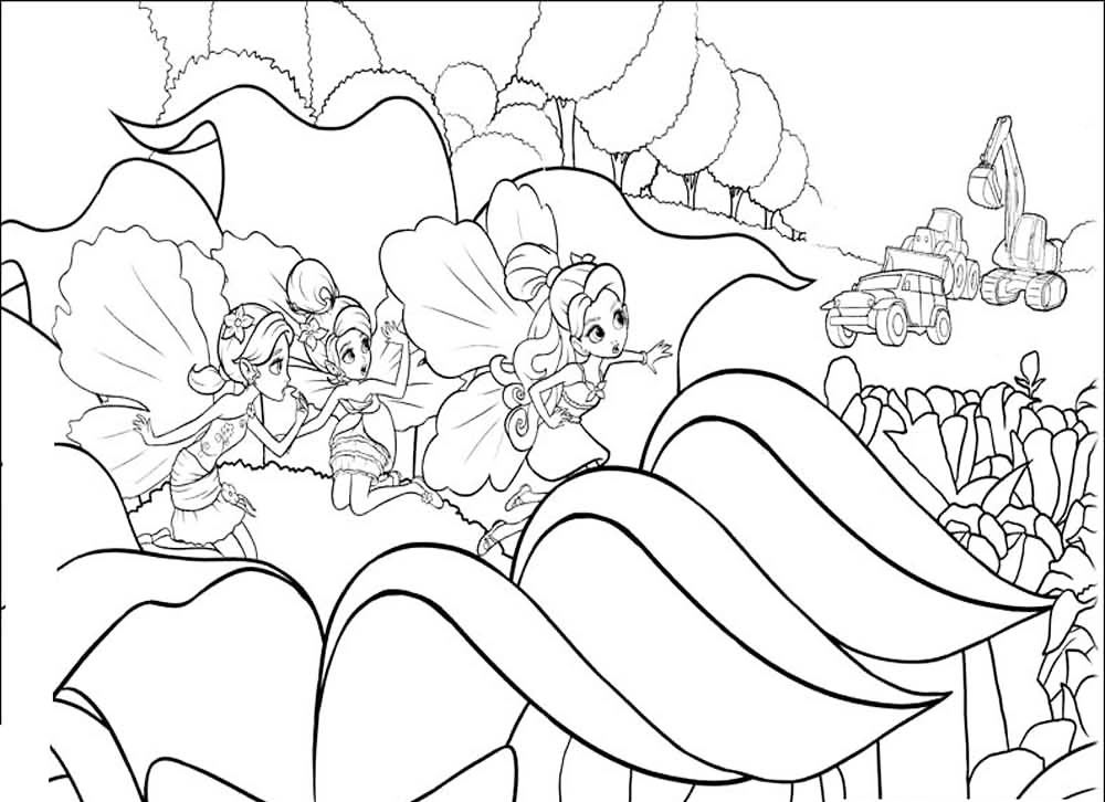 Thumbelina Scene Coloring Pages