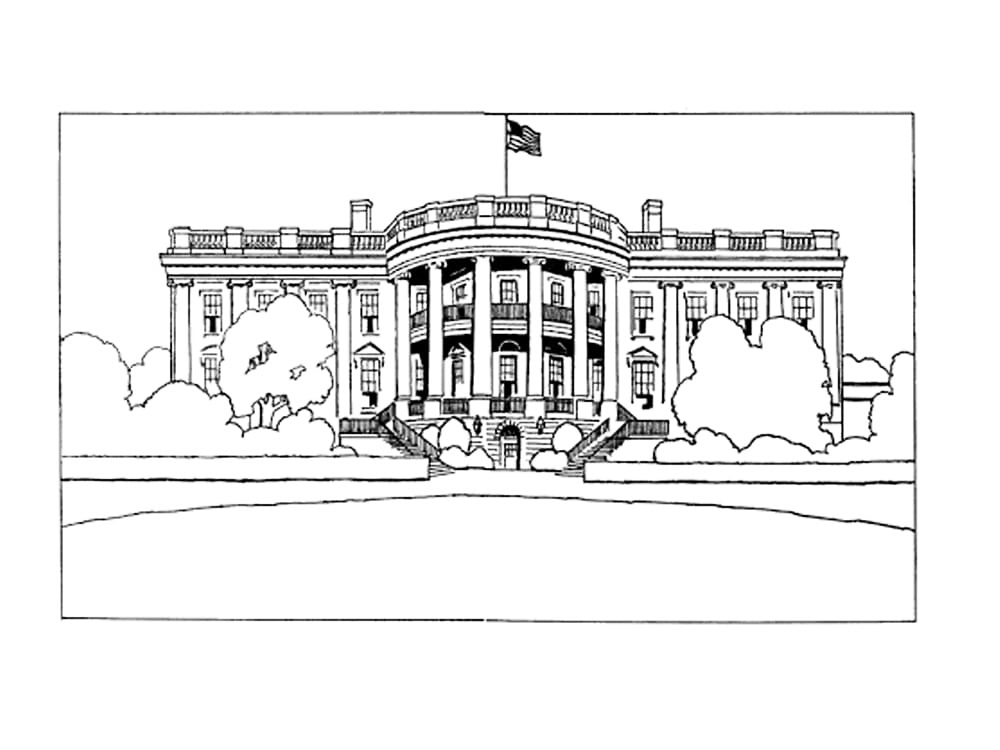 White House Coloring Page