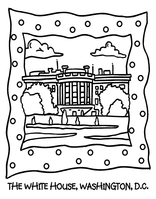 White House Government Coloring Page