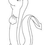 Cartoon Eel Coloring Page