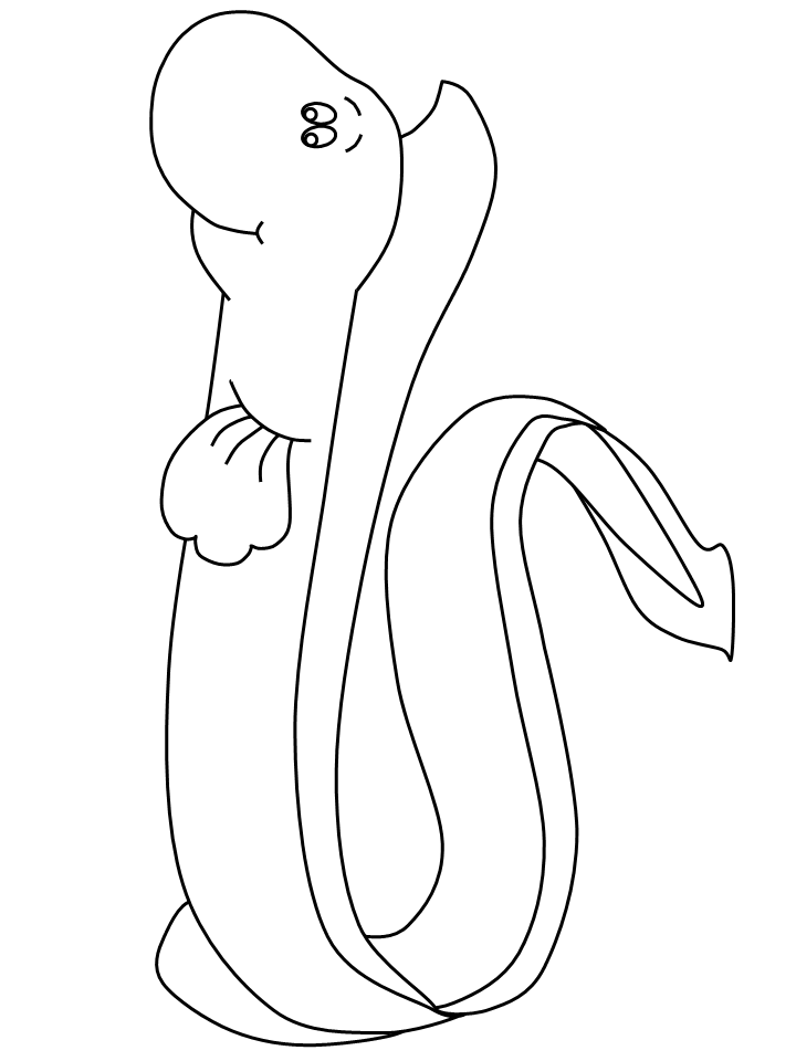 Cartoon Eel Coloring Page