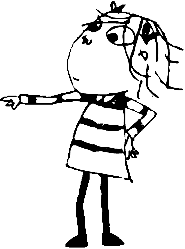 Charlie And Lola Character Coloring Page