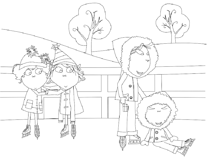Charlie And Lola Scene Coloring Page