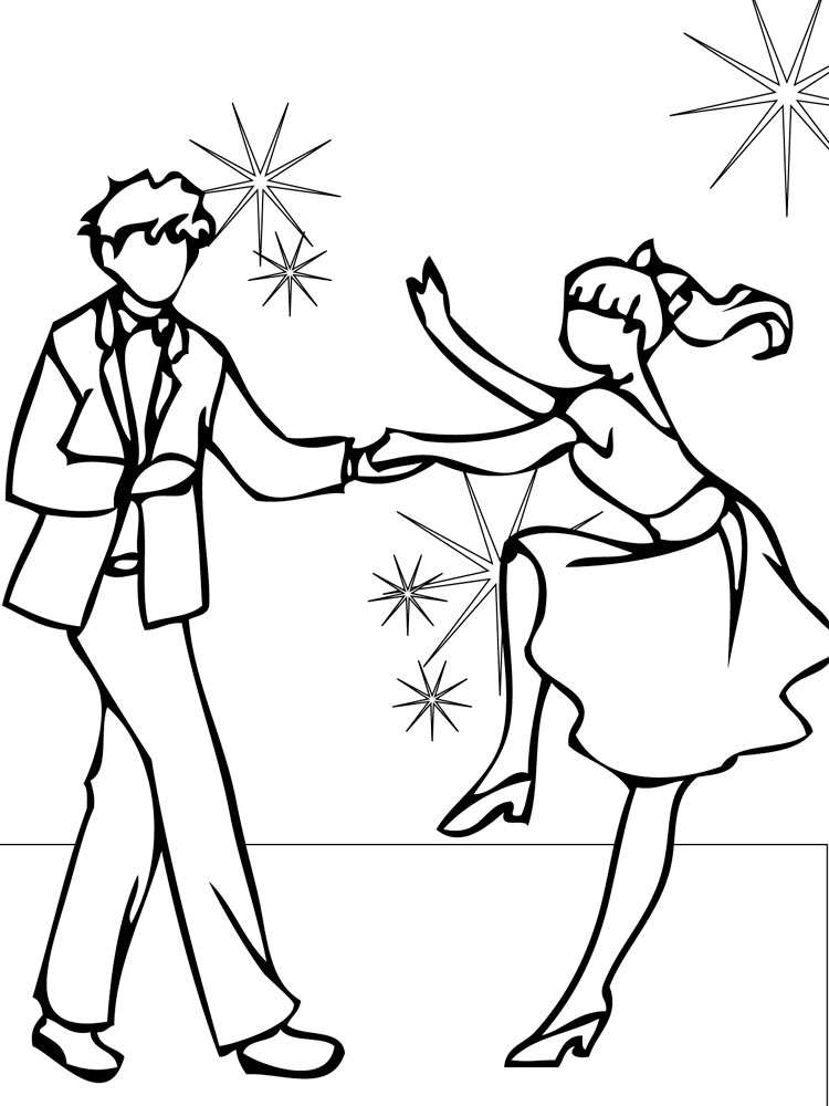 dance party coloring page