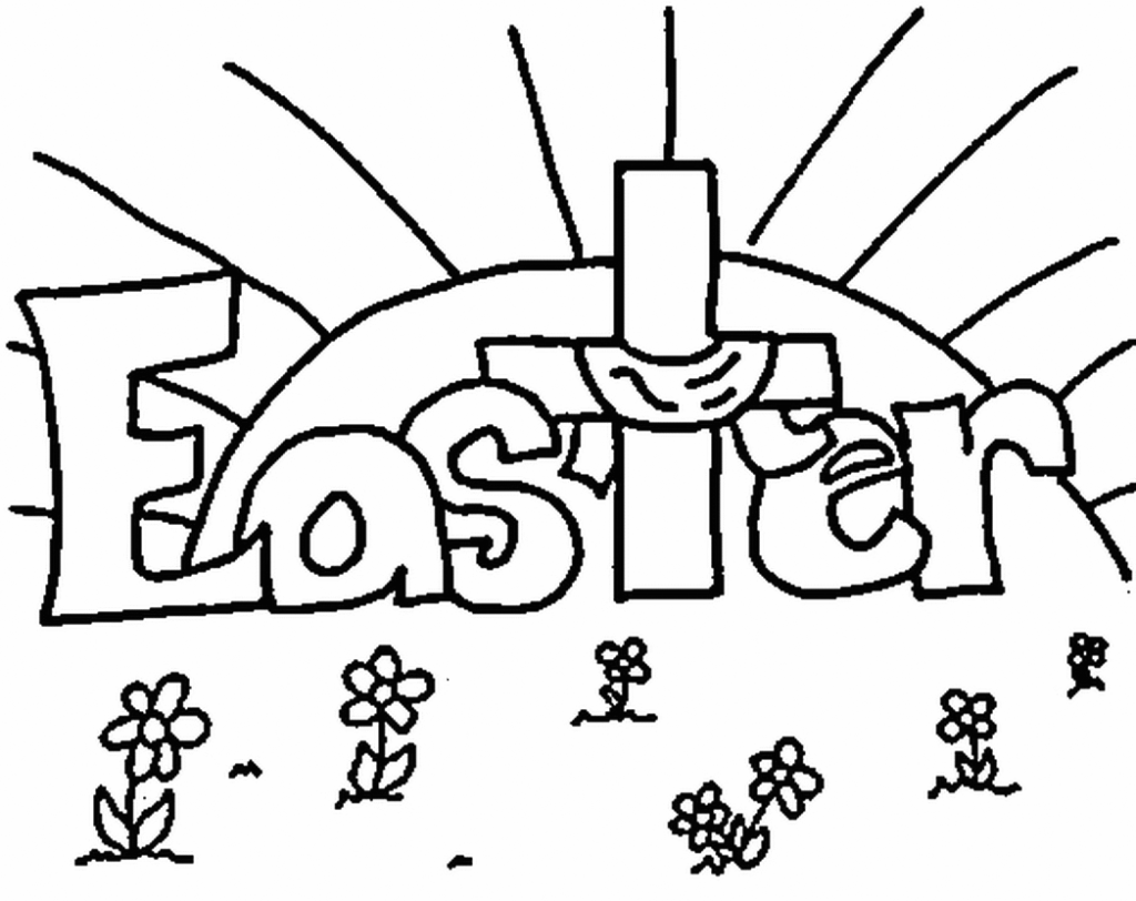 Easter Sunday Sun Coloring Page