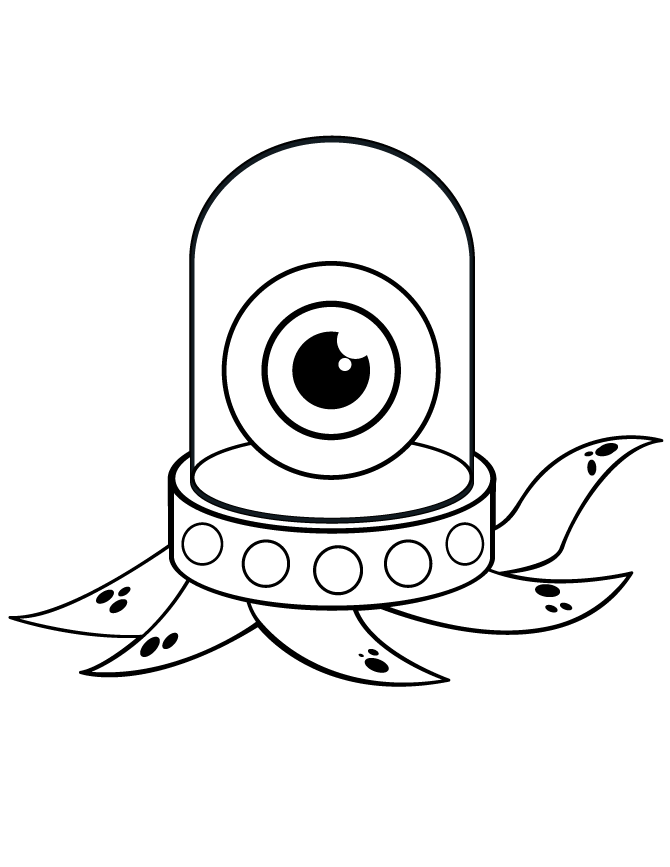 Eyeball Monster Coloring Page