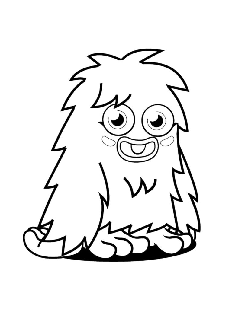 Furry Monster Coloring Page