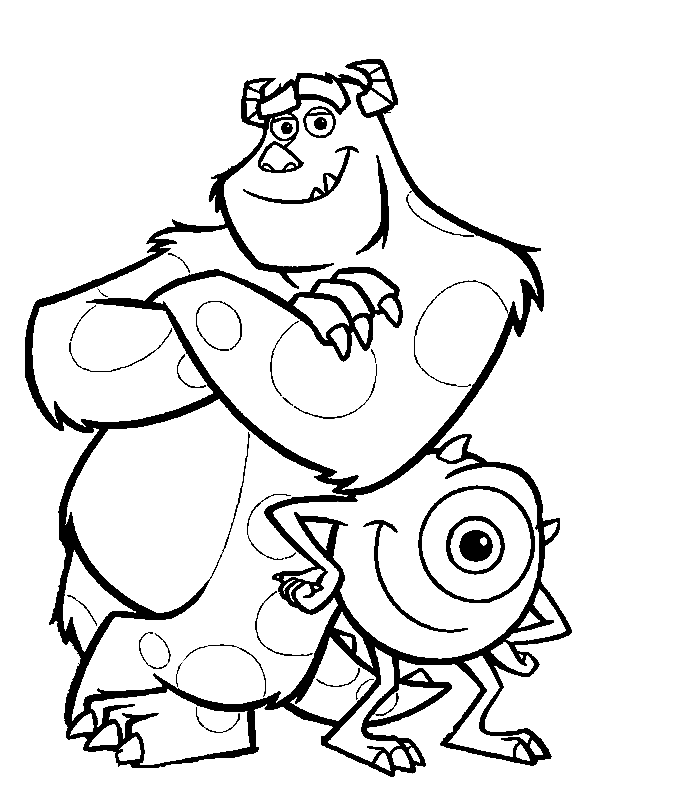 Monsters Inc Coloring Page