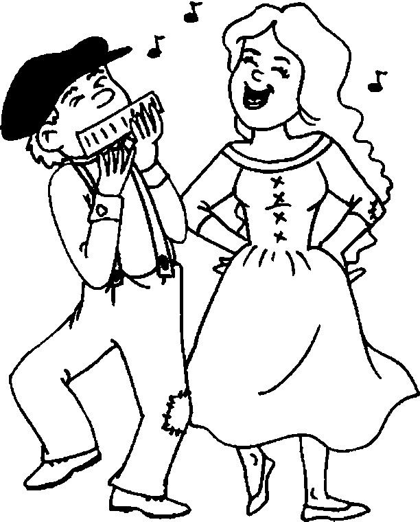 Music Party Coloring Page