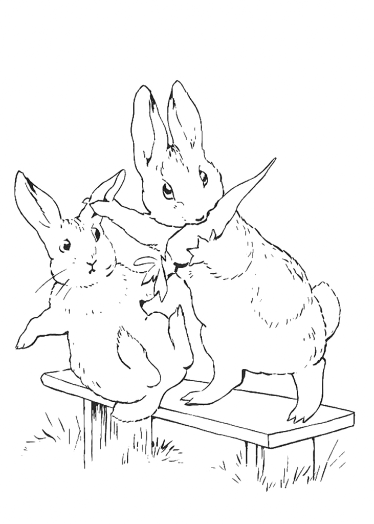 Peter Rabbit Carrot Coloring Page