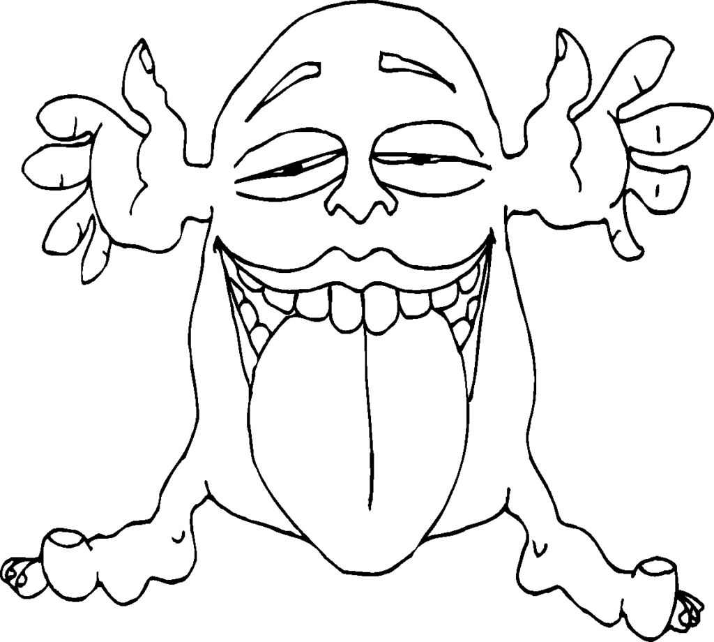 Silly Monster Coloring Page