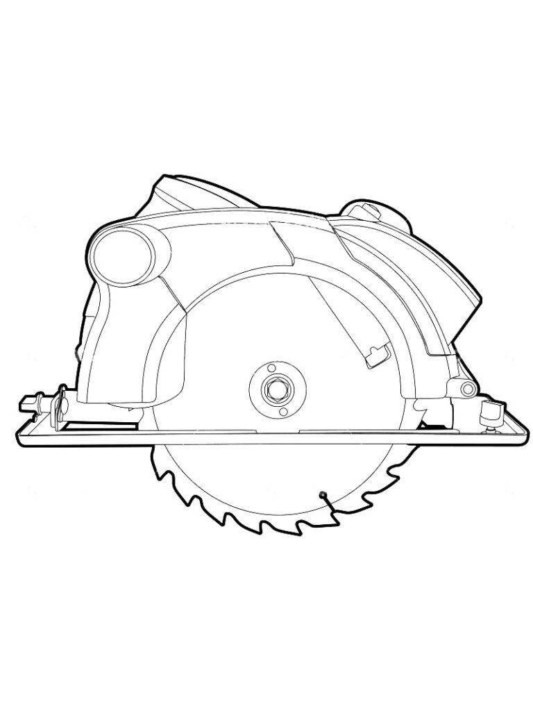 Circular Saw Coloring Page