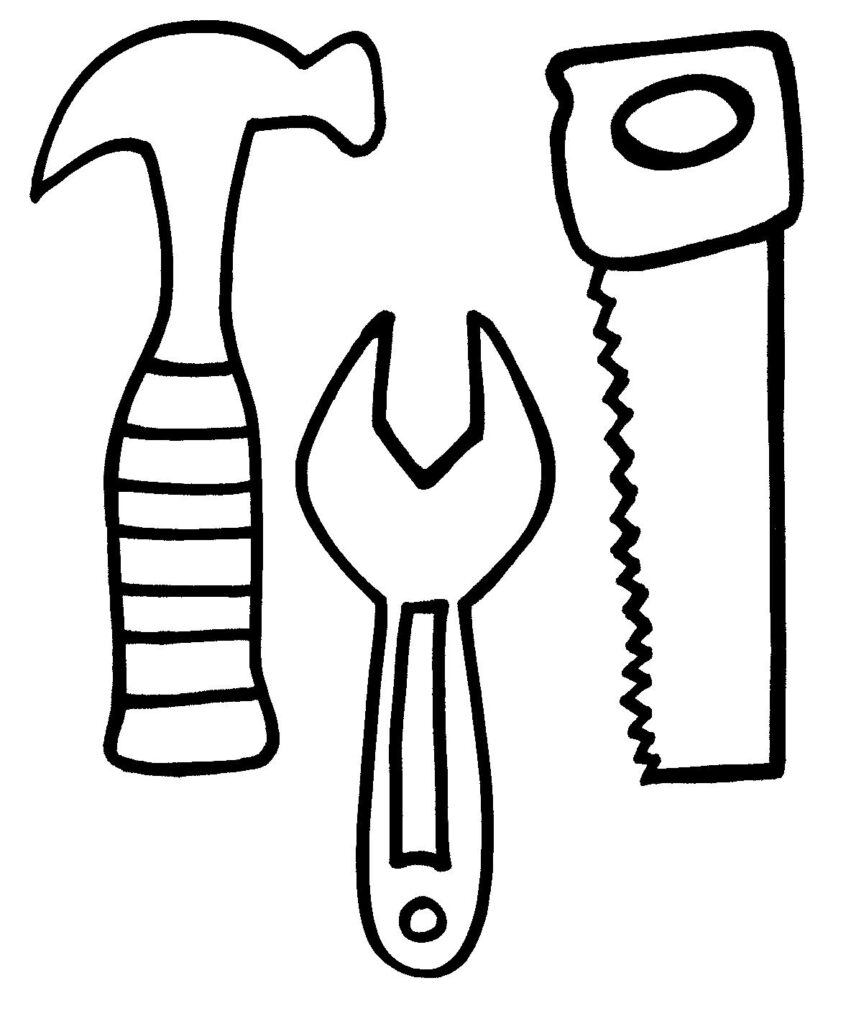 Easy Tools Coloring Page