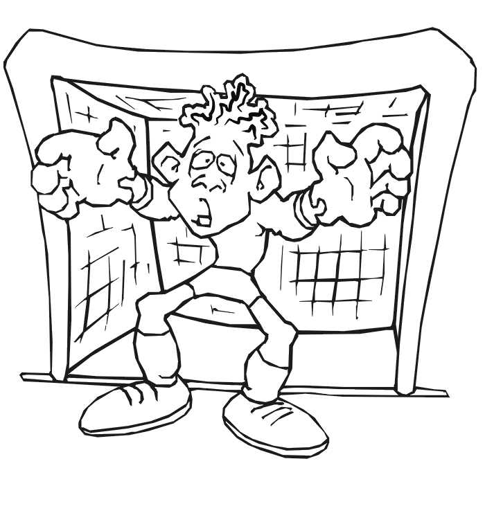 Field Hockey Goalie Coloring Page