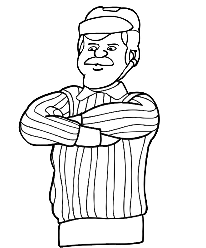 Field Hockey Referee Coloring Page