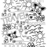 Fun Travel Trip Coloring Page