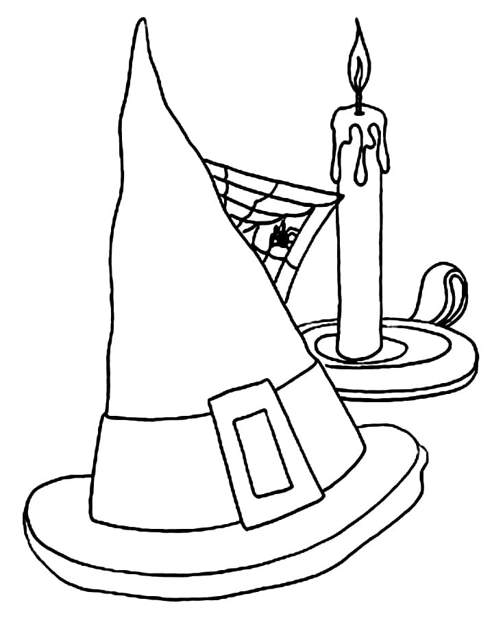 Halloween Candle Coloring Page
