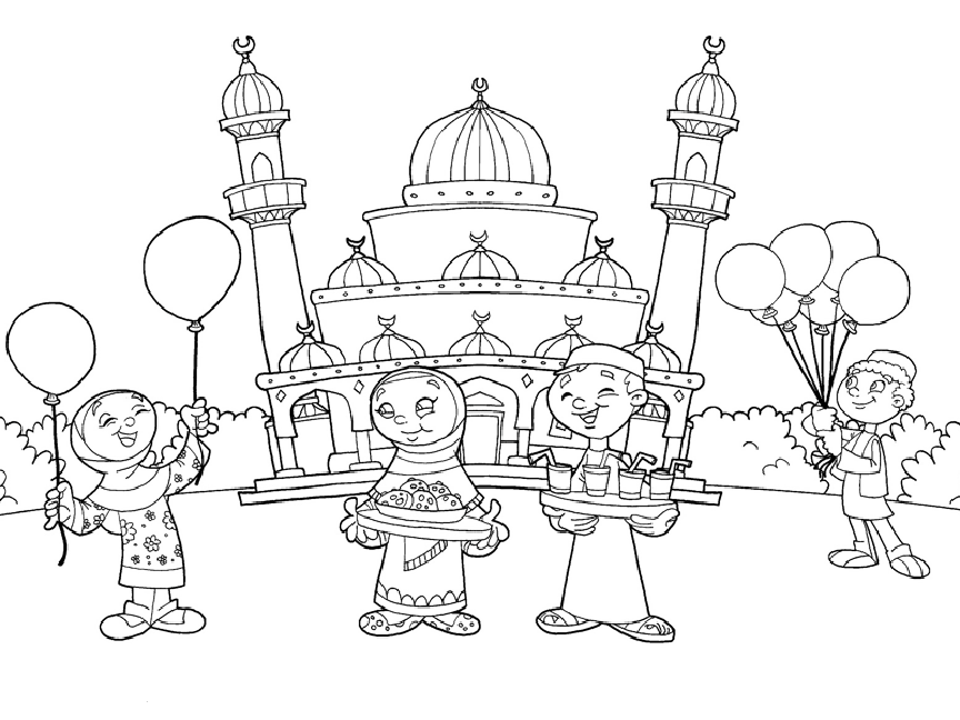 Happy Ramadan Coloring Pages