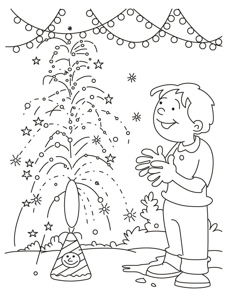 Holi Coloring Page