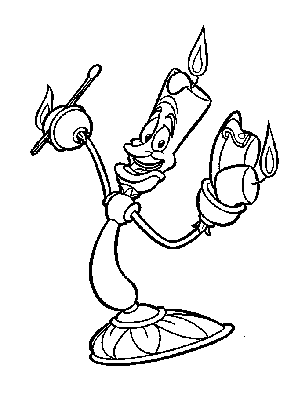 Lumiere Candle Coloring Page