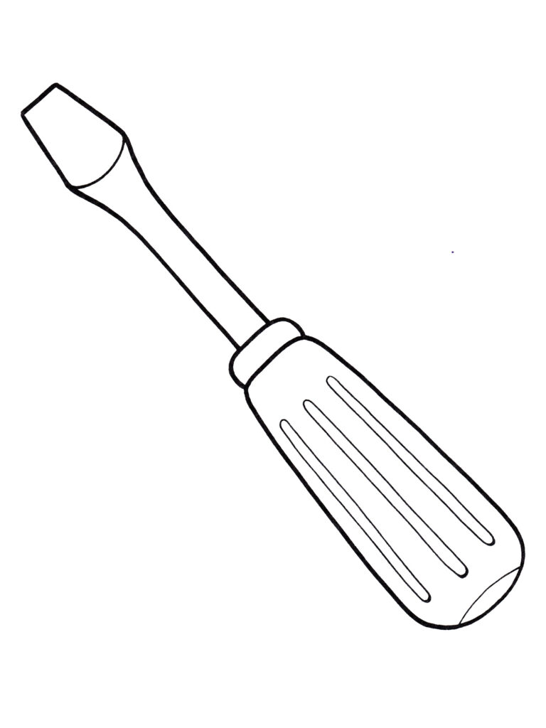 Screwdriver Coloring Page