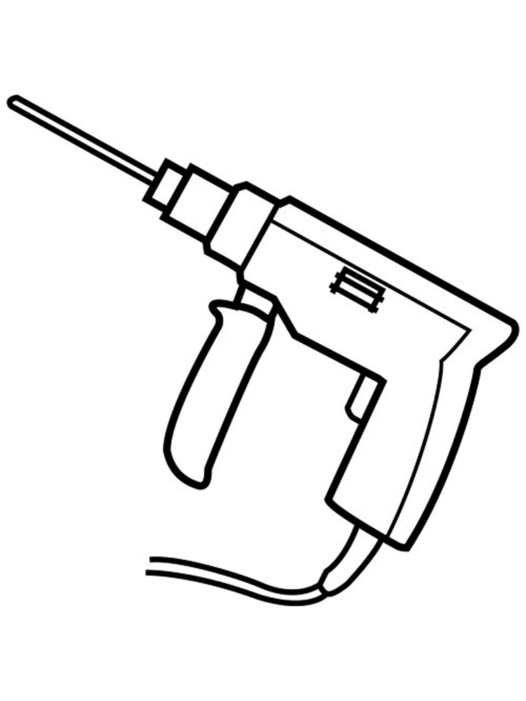 Tool Gun Coloring Page