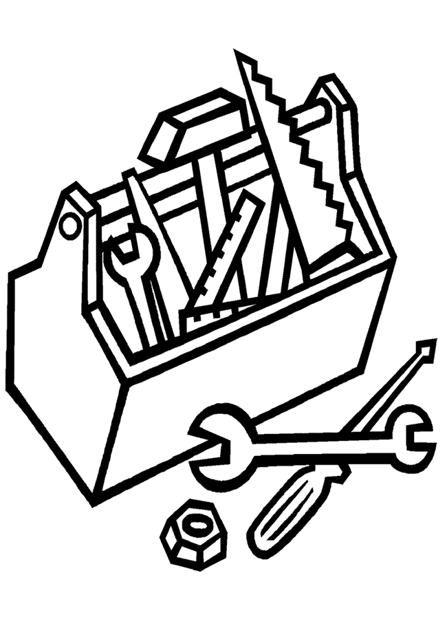 Toolbox Coloring Page
