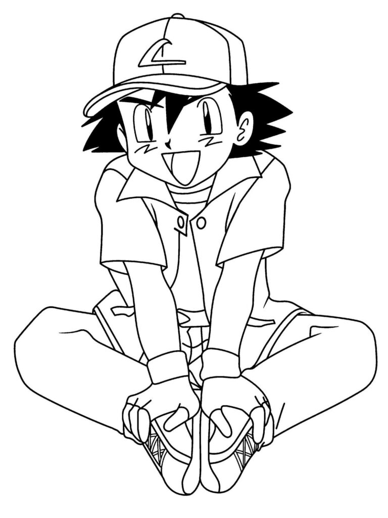 Ash Ketchum Pokemon Coloring Pages