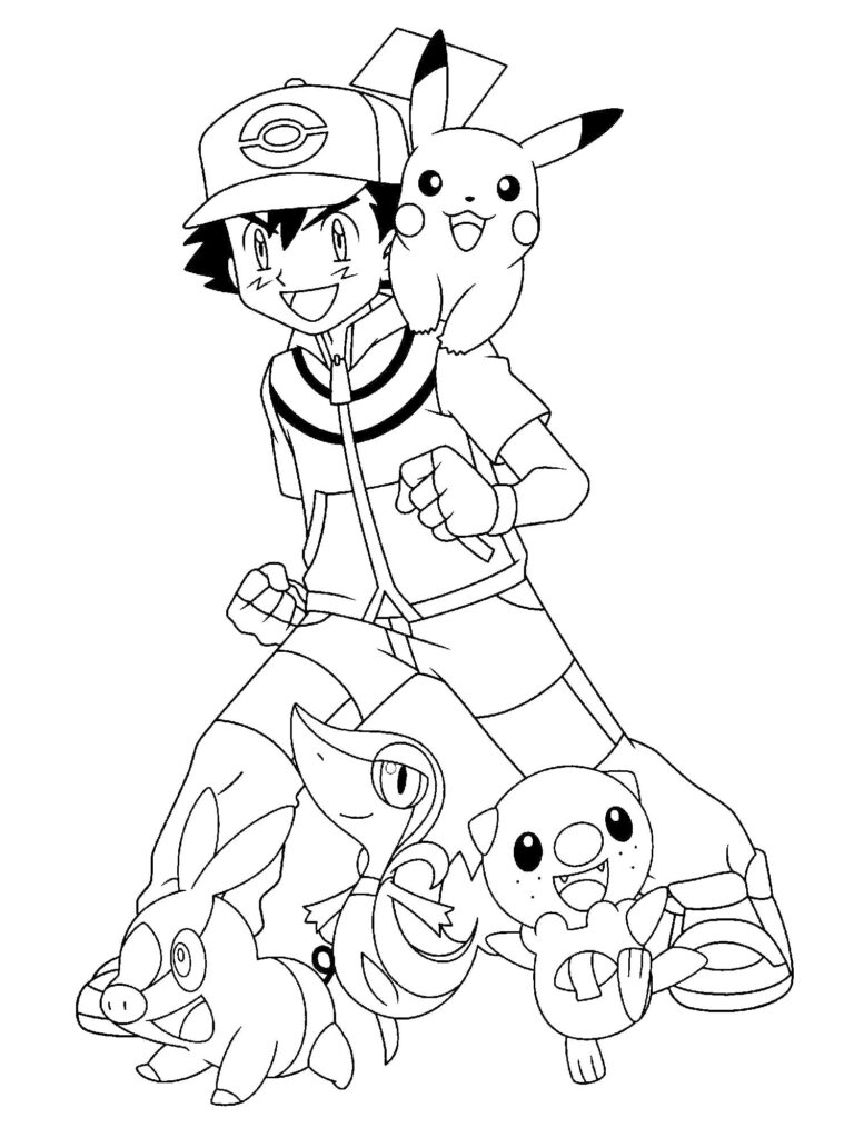 Ash Ketchums Pokemon Coloring Page