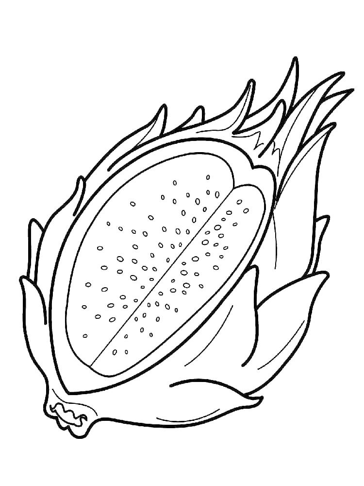 Dragon Fruit Coloring Page