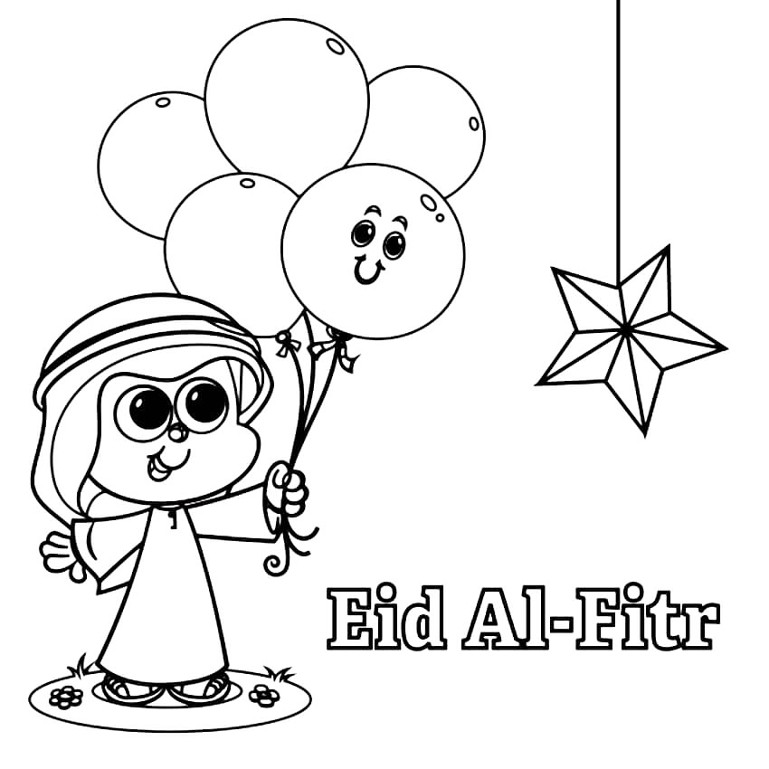 Eid Al Fitr Coloring Page