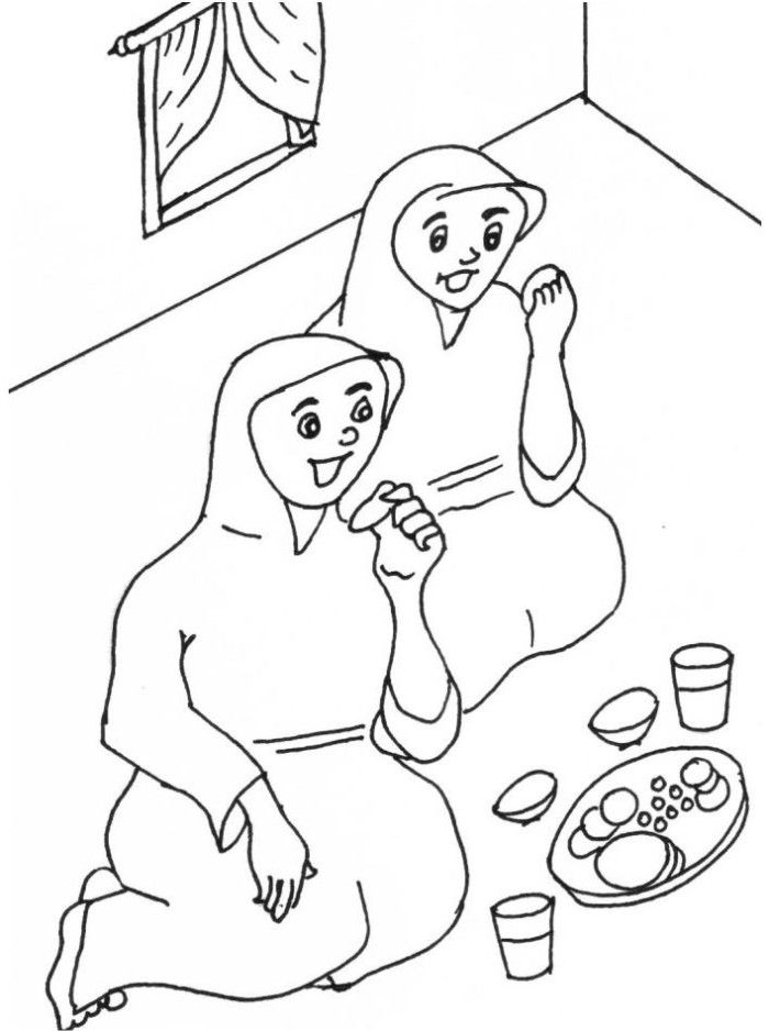 Eid Al Fitr Food Coloring Page