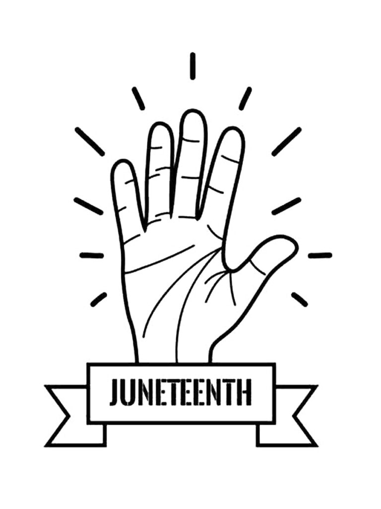 Free Juneteenth Coloring Page