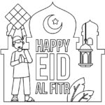 Happy Eid Al Fitr Coloring Page