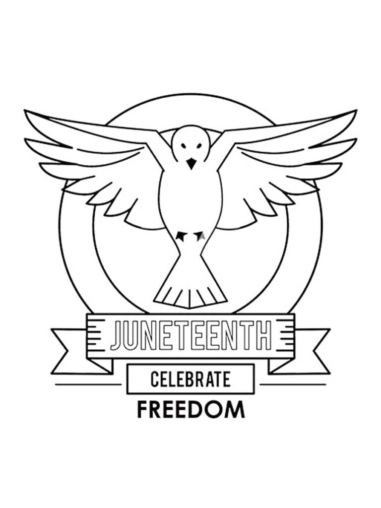 Juneteenth Celebrate Freedom Coloring Page