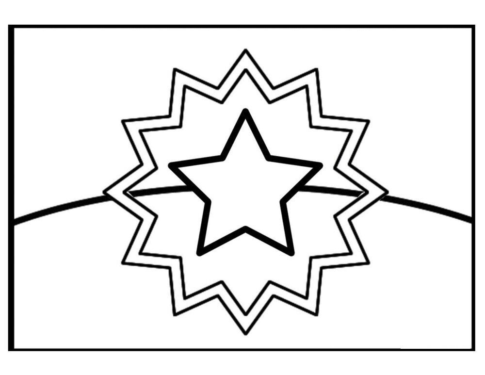 Juneteenth Star Coloring Page