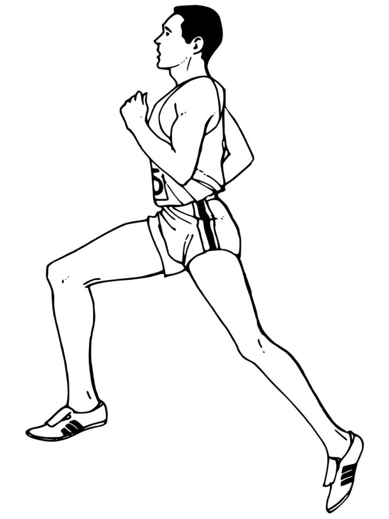 Runner Track And Field Coloring Page