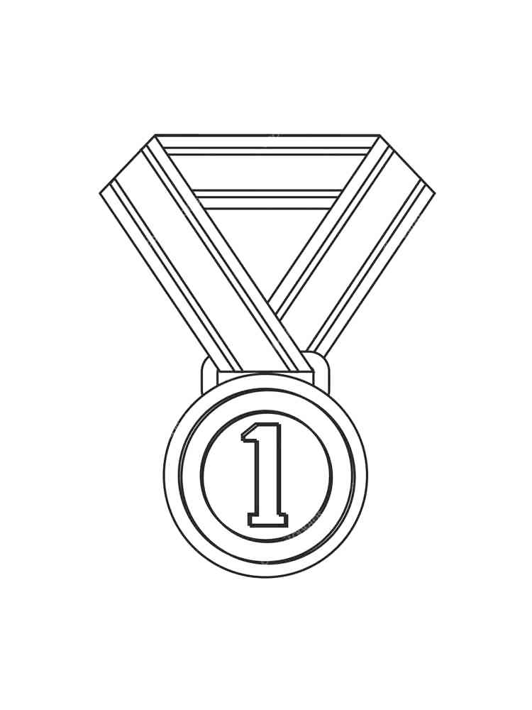 Track And Field Medal Coloring Page
