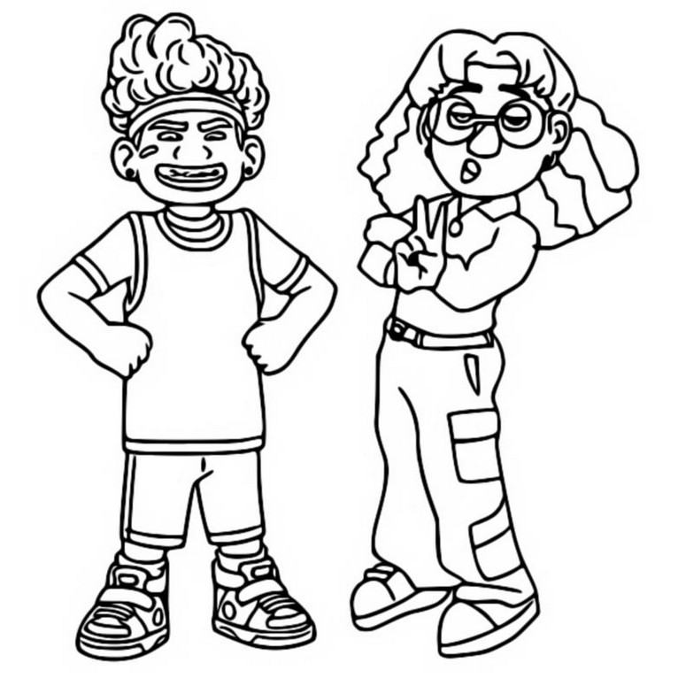 Turning Red Characters Coloring Page